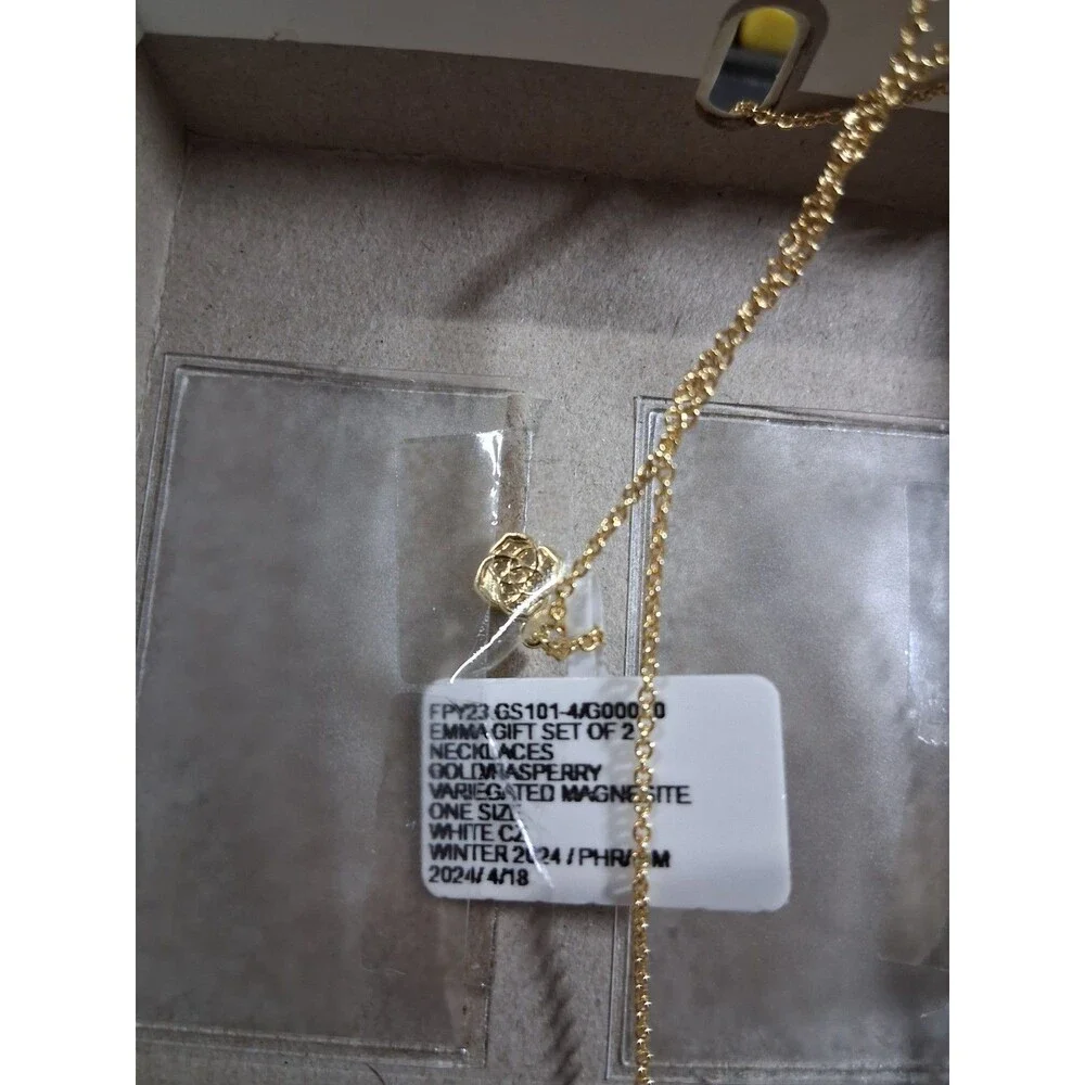 The Kendra Scott EMMA Gift Sets  Chains Birthday Friends 2 Box Lot NOS Raspberry